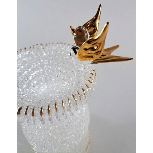 Plastic Bud Vase Glass Gold Birds W Bath Elegant Traditional Decorative Bold - Picture 3 of 4